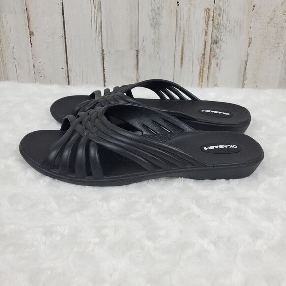 Okabashi Venice Rubber Sandals Black Size ML 8-9 - Picture 2 of 8